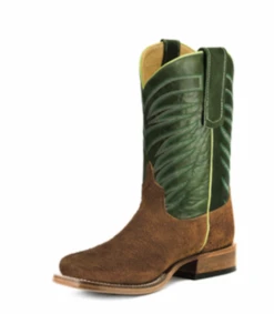 Anderson Bean Anderson Bean Kid's Tan Suede Green Boot