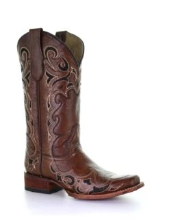 Corral Circle G Ladies Brown And Black Western Boot
