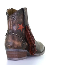 Corral Circle G Ladies Distressed Fringed & Studded Booties -Durango Store corral circle g ladies distressed fringed studded 2