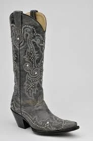 Corral Corral Ladies Grey Wing Tip Boot C3