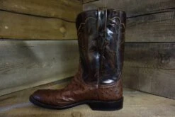 Lucchese Men's Cigar Ostrich Roper Boot C4 8.5 D -Durango Store lucchese mens cigar ostrich roper boot c4 85 d 2