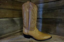 Tony Lama Men's Natural Ostrich Western Boot C3